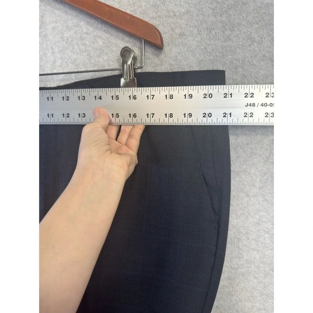 Lauren Ralph Lauren 42R 42x32 Blue‎ Glenn Check 100% Wool Mens Suit